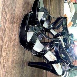 black strait prom heels